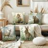 Wildlife-Printed Decorative Pillowcases: Fox, Bear, Deer, and Rabbit Designs Sofa cushion cover home room decoration