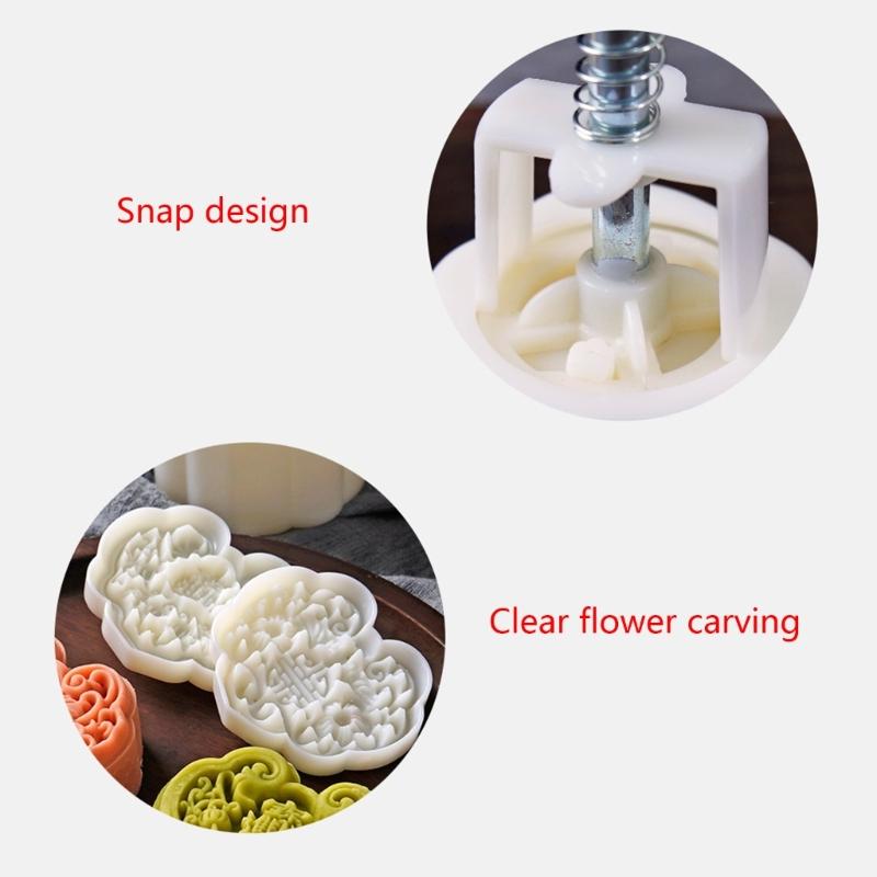 Mooncake Mold Cookie Stamps Chinese MidAutumn Moon Cake Makers for DIY Cookie