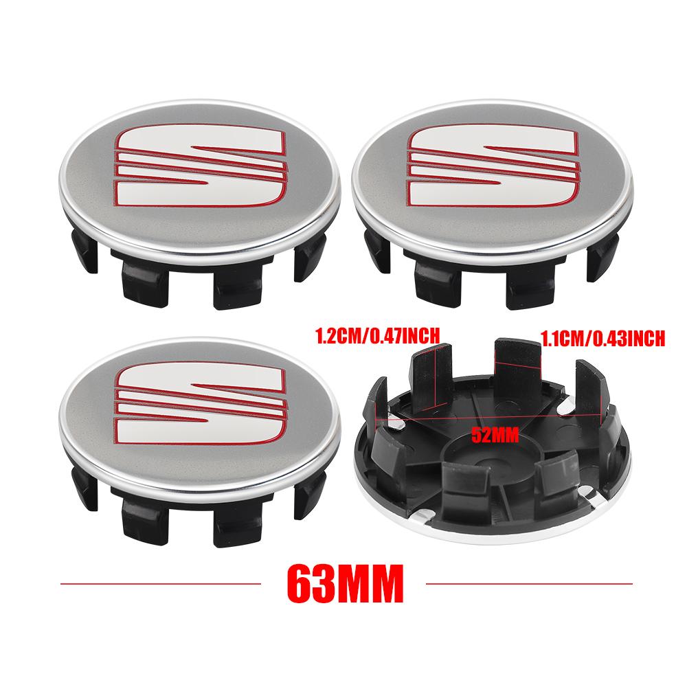 4pcs 56mm Car Styling Wheel Center Cap Hub Sticker Accessories For SEATCupra FR Racing Arona  Ibiza 6j Leon Mk1 Mk2 Ateca Altea