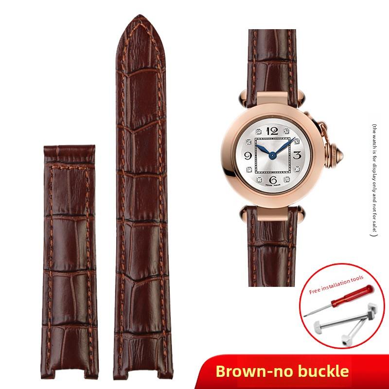 Cinturino per orologio in vera pelle 21x15mm 20x12mm 18x10mm Per orologi Cartier PASHA W31074M7 WSPA0012 WJ120251 cinturino uomo donna bracciale