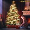 Gold Ribbon String LED Lights for Christmas Tree Decoration