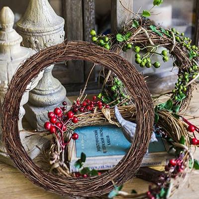 Natürlicher Weinrebenkranz Weihnachten 2 Stück Girlandendekoration Hochzeitsdeko
