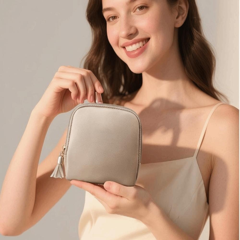 PU Leather Jewelry Packing Bag Tassel Multi Compartment Jewelry Storage Case Large Capacity Organizer Bag Jewelry Storage
