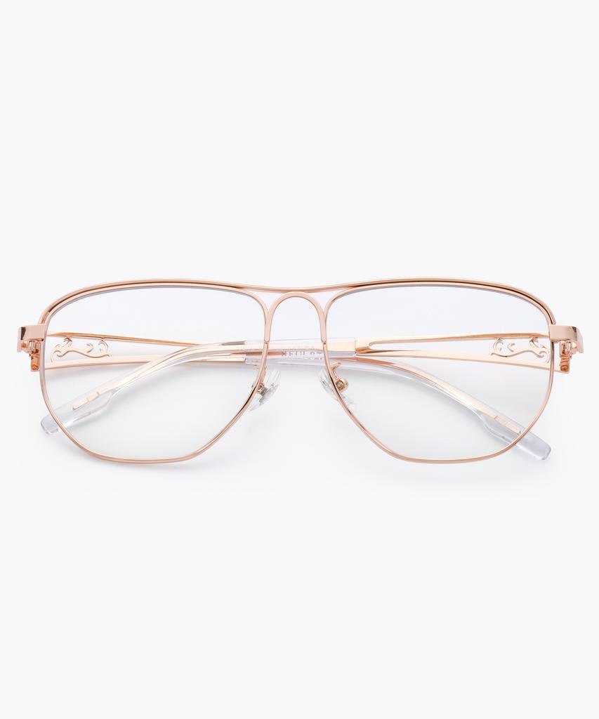 Likkeullou Rc Stainless Steel Veil Glasses Rose Gold