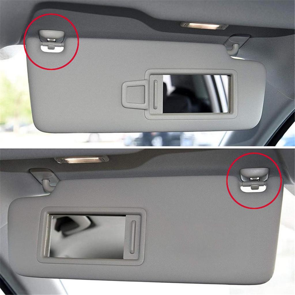 2Pcs Car Sun Visor Clip Gray Interior Hanger Hook Clip Bracket for  A1 A3 S3 A4 S4 Allroad A5 S5 Q3 Q5 8U0857562A Grey