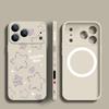 Magnetic For Magsafe Case For iPhone 17 Pro Max Silver Stars Print Soft Silicone Phone Back Cover For iPhone 16 15 14 13 Pro Max 16e 17e