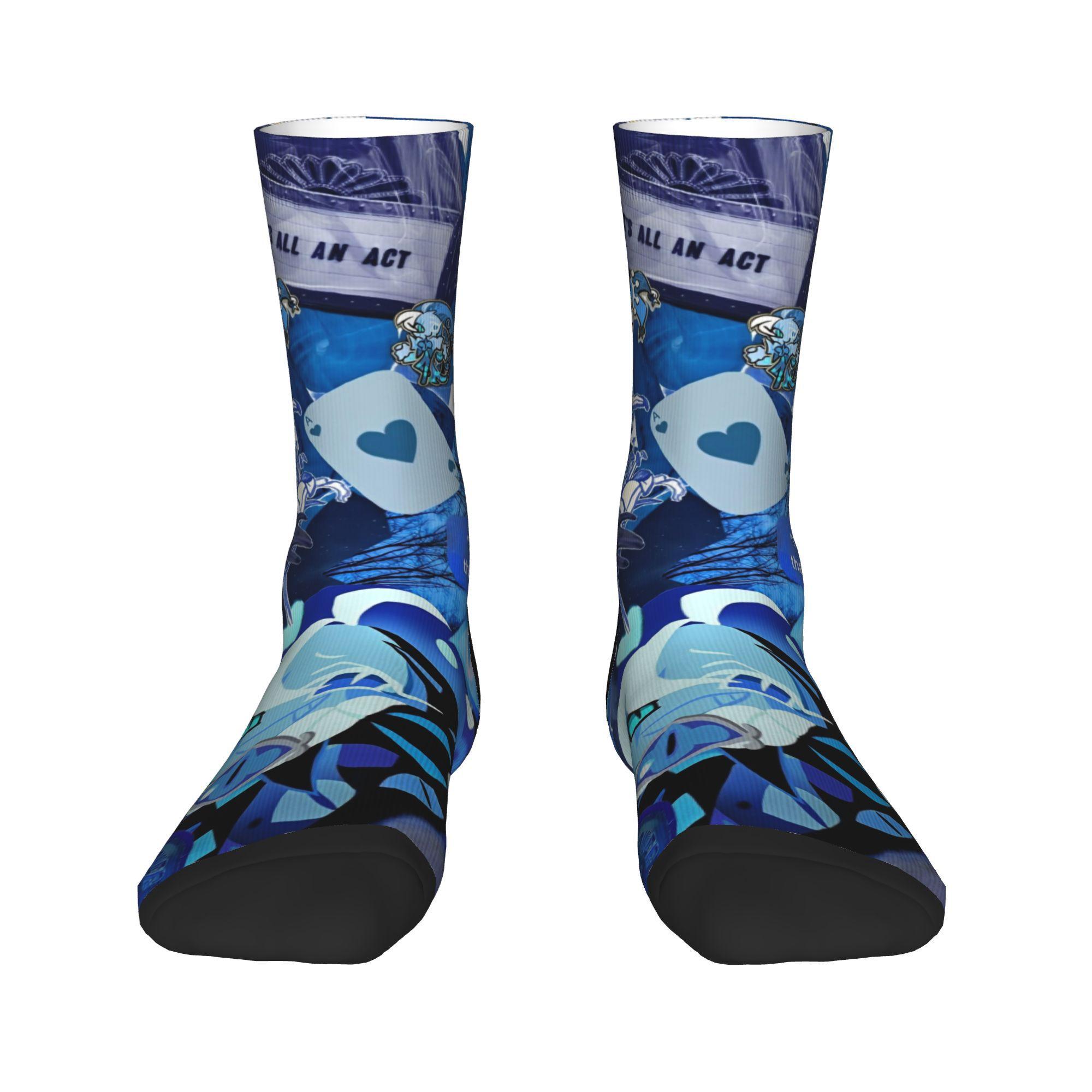 

Зимние теплые хип-хоп женские мужские носки Shadow Milk Cookie Run Kingdom милые мультяшные аниме дышащие спортивные носки, ONE SIZI