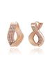 14K Bold Diagonal Line One-Touch Earrings (Gold Pin) ELGPEE394