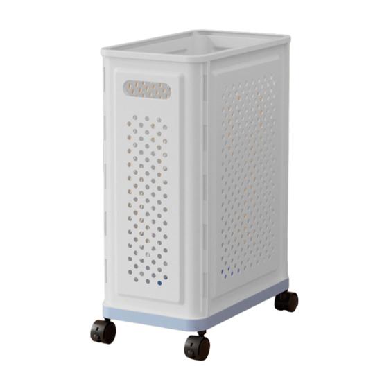 

Rolling Yoga Mat Storage Basket Home Gym Storage Rack with Wheels Breathable Mesh Basket Organizer for Yoga Mats Rackets Blankets синий