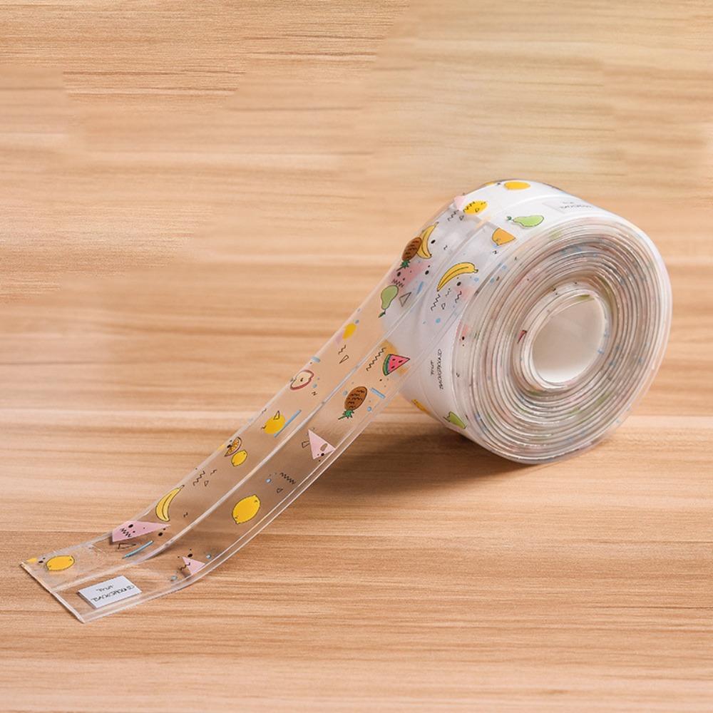 Kitchen Sink Waterproof Tape Anti Mold Sink Corner Tape PVC Sealing Strip Printed Stickers Tape Caulk Strip Self Edge