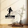 Wall Hook Black Steel Wall Decor for Living Room Bedroom Storage Organizer