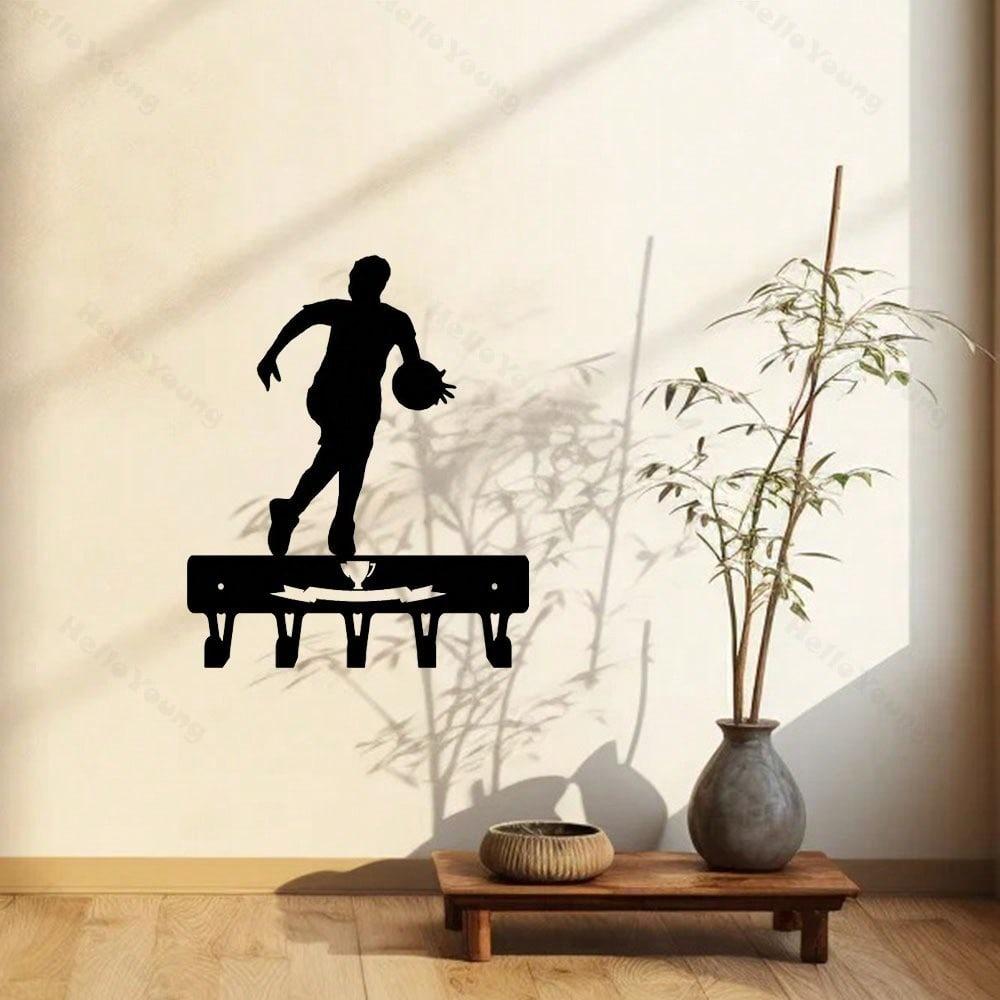 Wall Hook Black Steel Wall Decor for Living Room Bedroom Storage Organizer