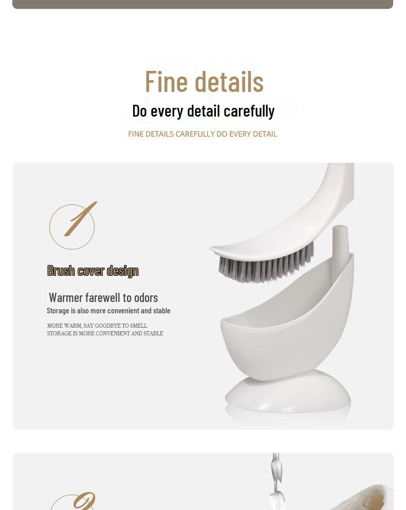 Swan Toilet Brush with Base - Fashionable Household Bathroom Cleaner for Squat Toilets