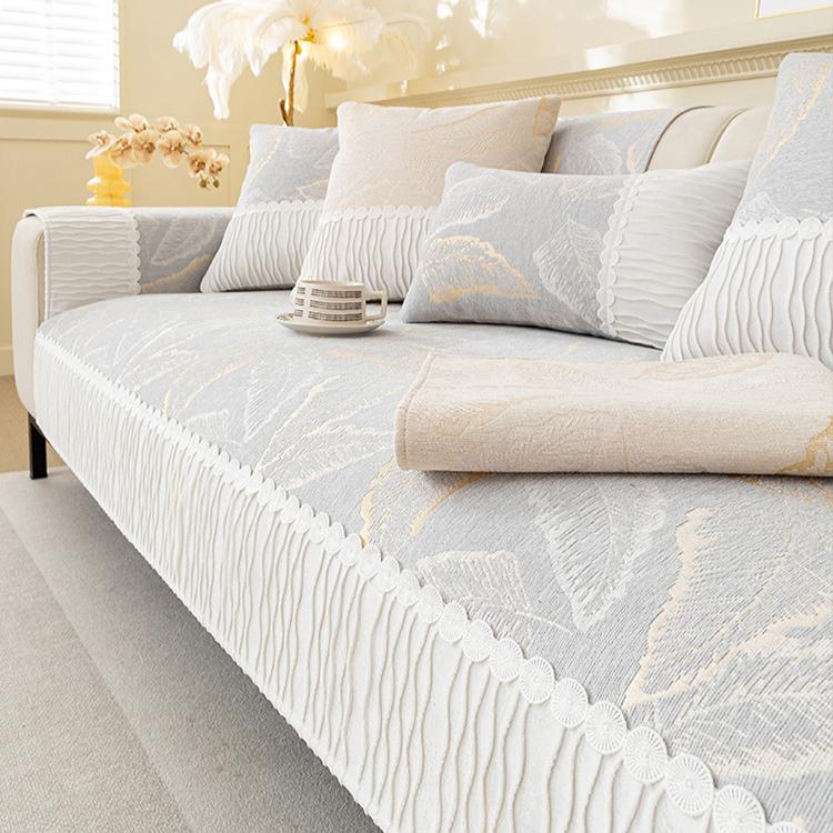 New Sofa Cushion, All-season Non-slip Seat Cushion, Light Luxury Cream Style, High-end Sofa Cover Cover Cloth Towel