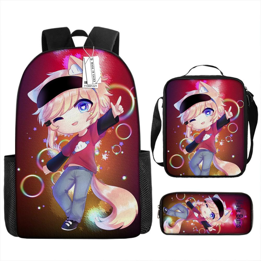 Two-dimensional Gacha Animation Schoolbag Cartoon Primary School Students Schoolbag Children Backpack Anti-splashing Bag