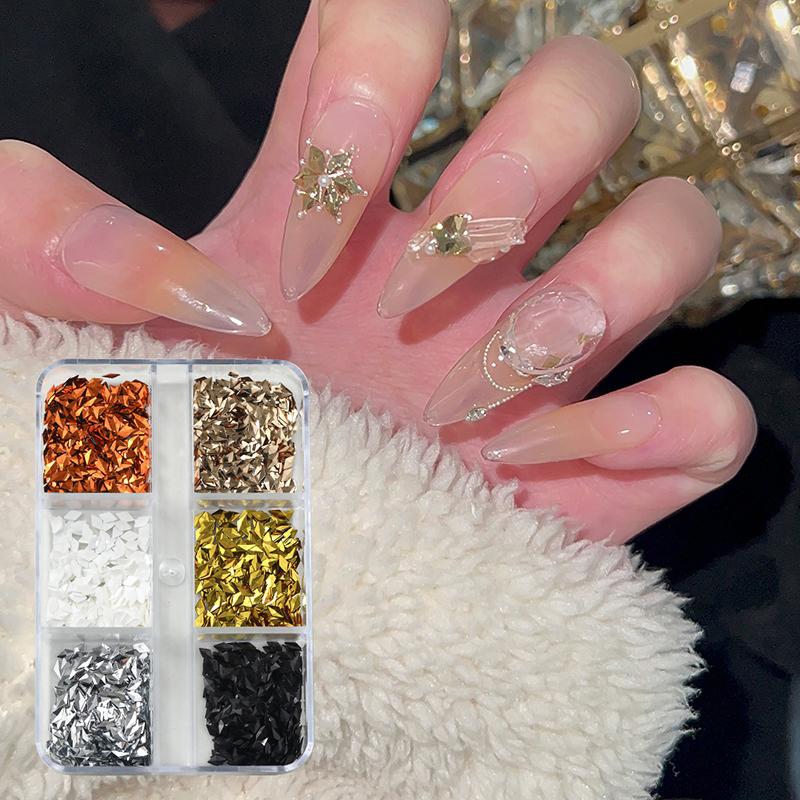 6 Grid Mini Flat Back Rhombus Nail Art  Glass Crysta For Diy Manicure Decoration Diamond