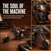 Handcrafted Metal Metal Motorcycle Model Movable Handlebar Motorcycle Figurine  Office Desk
