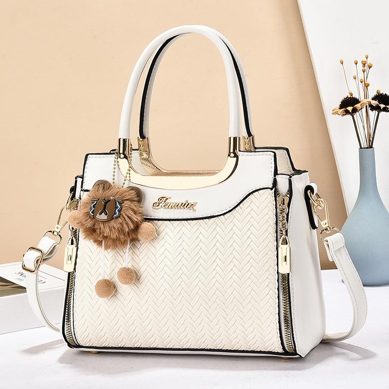 

Bag women s new messenger bag woven mother bag middle-aged women s niche temperament single shoulder portable women s bag gift білий
