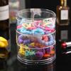 Multi-layer Transparent Rotating Jewelry Storage Box Jewelry Storage Box Hair Rope Hair Ring Hairpin Jewelry Display Stand