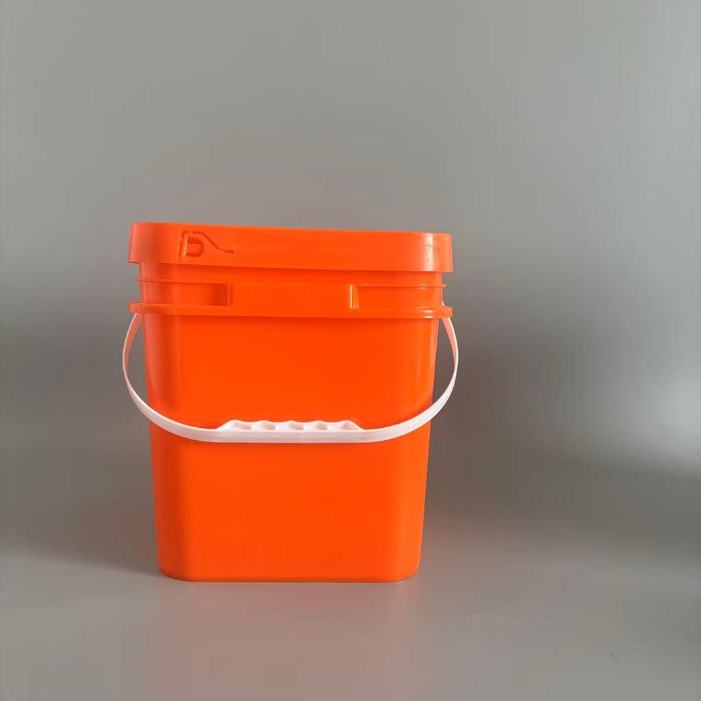 Τετράγωνο Πλαστικό Κουβάς 5L Κατηγορίας Τροφίμων για Απορρυπαντικό Ρούχων, Αλάτι, Λίπασμα, Χρώμα ή Χημικά (Χωρητικότητα 5 κιλών)