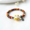 Fashion Cute Cat Bracelet For Girls Adjustable Colorful Beaded Bracelets Harajuku Ceramics Anime Pendant Charm Bracelets Jewelry