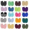 Newborn Baby Solid Color Anti-Scratch Gloves Set for All Seasons (0-3 Months) - Europe & US