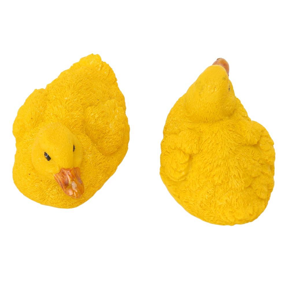 2pcs Yellow Duck Garden Statue Outdoor Floating Duck Decoration Duck Pond Ornament Office Desk