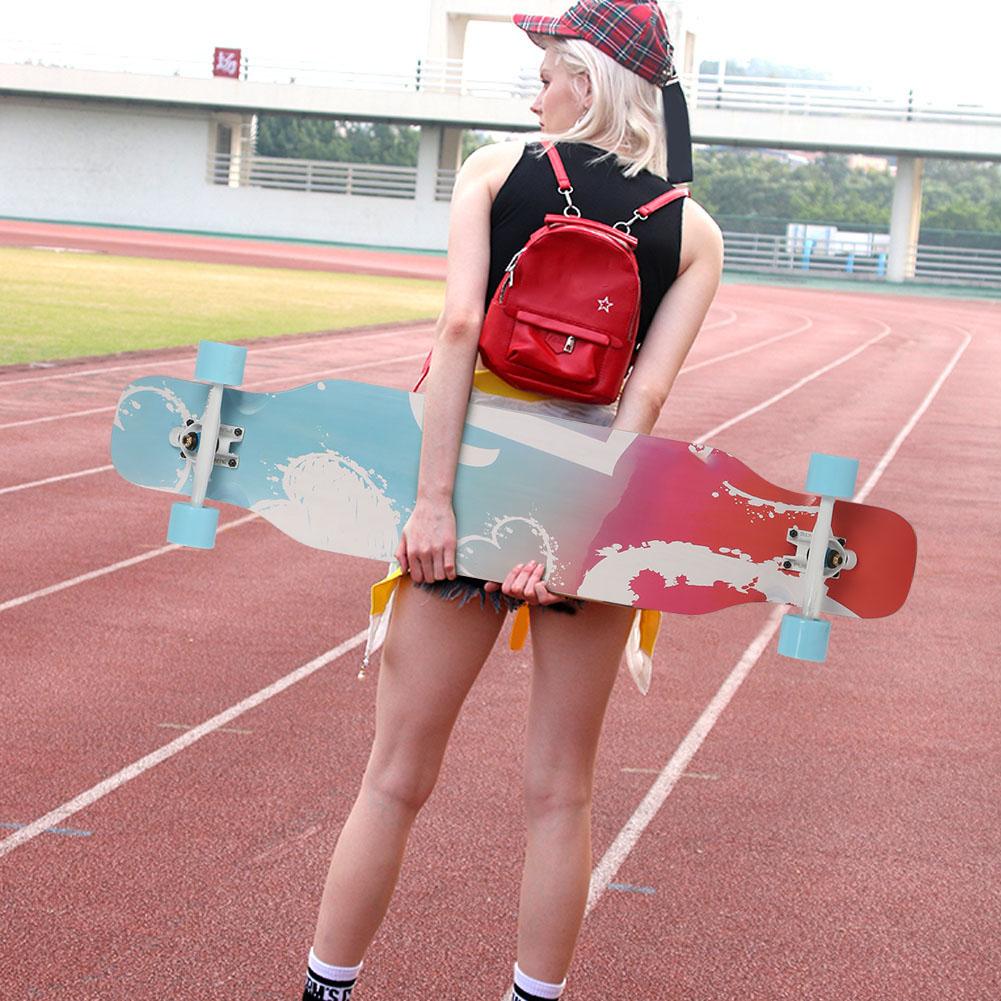 Maple Wooden Professional Longboard Strong Loading Antiskid Deck Four Wheel Sports Skateboard for