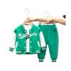 Toddler Boys' & Girls' Long-Sleeve Jacket Set - Fashionable Spring & Autumn Baseball Outfit.