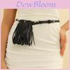 Style Riveted Leather Belt With Alloy Buckle For Streetwear And Casual Wear