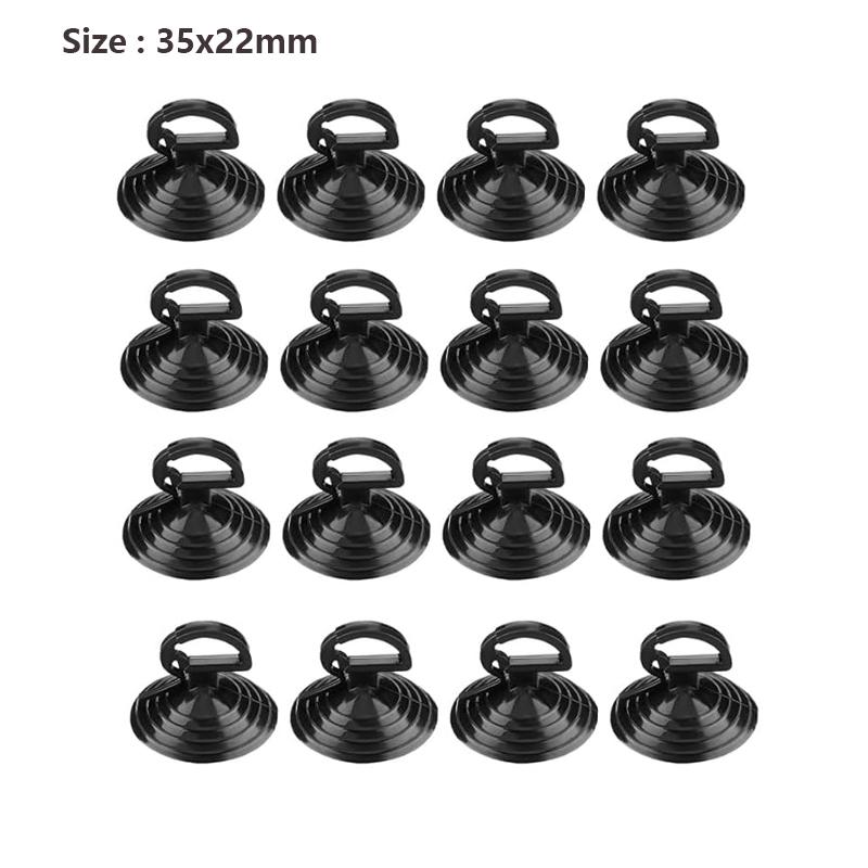 16PCS Car Glass Windshield Sunshade Suction Cups Universal PVC Window Suction Cups for Car Shades Windows Kitchen Bathroom 35mm