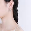 925 Sterling Silver Earrings AAAAA Zircon Heart Shaped Pendant Earrings for Women Elegant Birthday Wedding Party Jewelry Gift