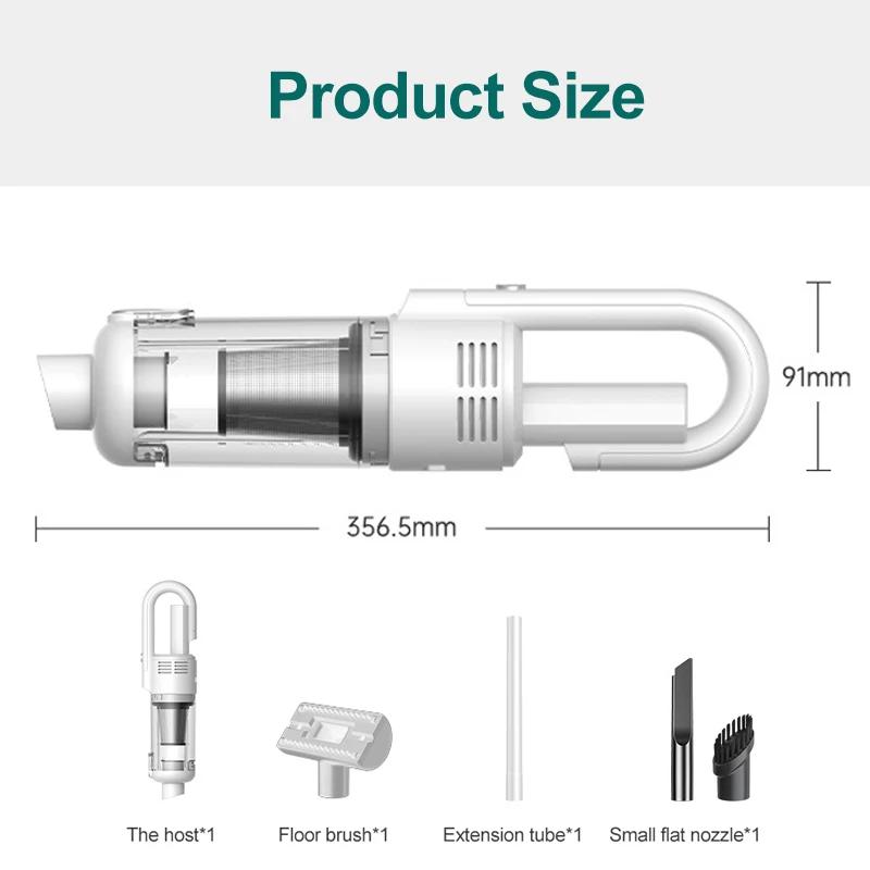 Wireless Handheld Vacuum Cleaner Cordless Handheld Chargeable Auto Vacuum for Home & Car & Pet Mini Vacuum Cleaner 15000Pa
