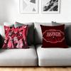 Cushion Cover Silky Short Plush Home Sofa Cushion Cover - Invisible Zipper Home Decoration Hazbin Hotle-S Anime