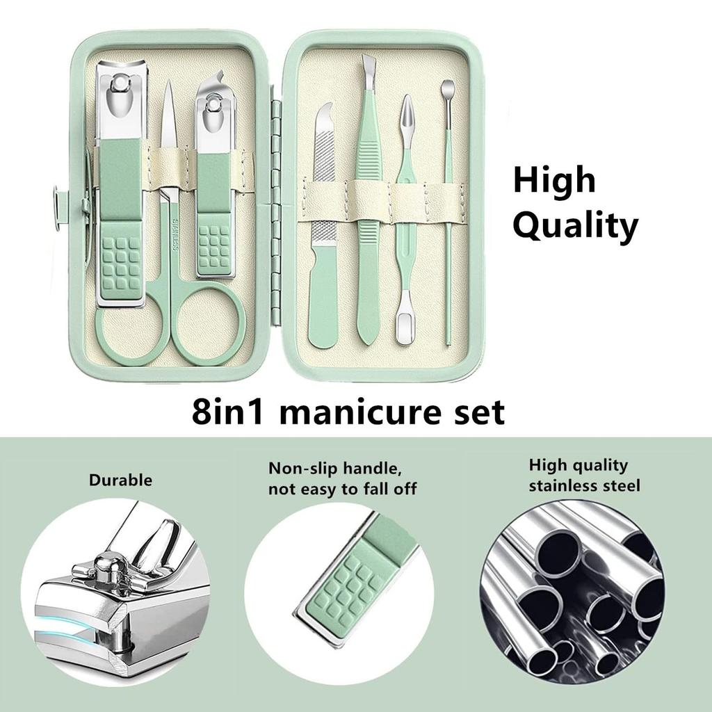 7-In-1 Nail Clipper Beauty Pliers With Portable Travel Case Manicure Pedicure Nail Care Set Personal Care Tools