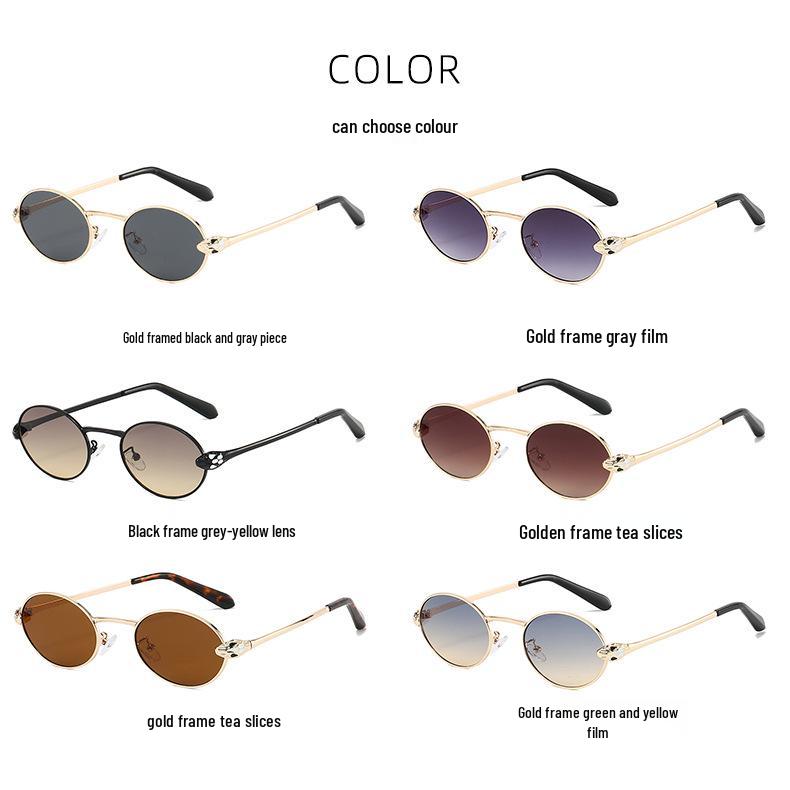Retro 2025 Small Frame Metal Sunglasses - Unisex, Street Style, High-End UV Protection.