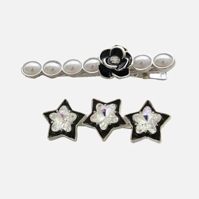 Horquilla de Perla Negra y Circonita J.Lauren H01465