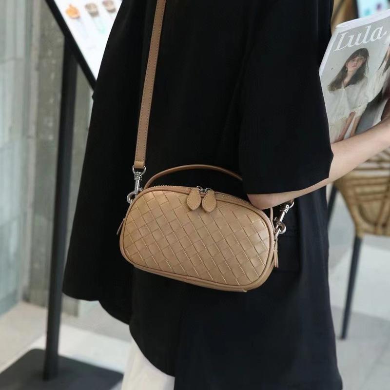 Leather bag women's new diamond bag first layer cowhide shoulder messenger bag soft leather women's bag