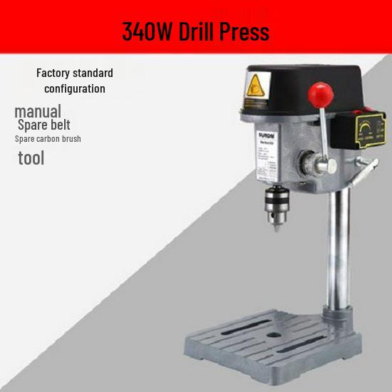 Compact High-Speed Precision Bench Drill with Variable Speed and Mobile Cross Slide Table
