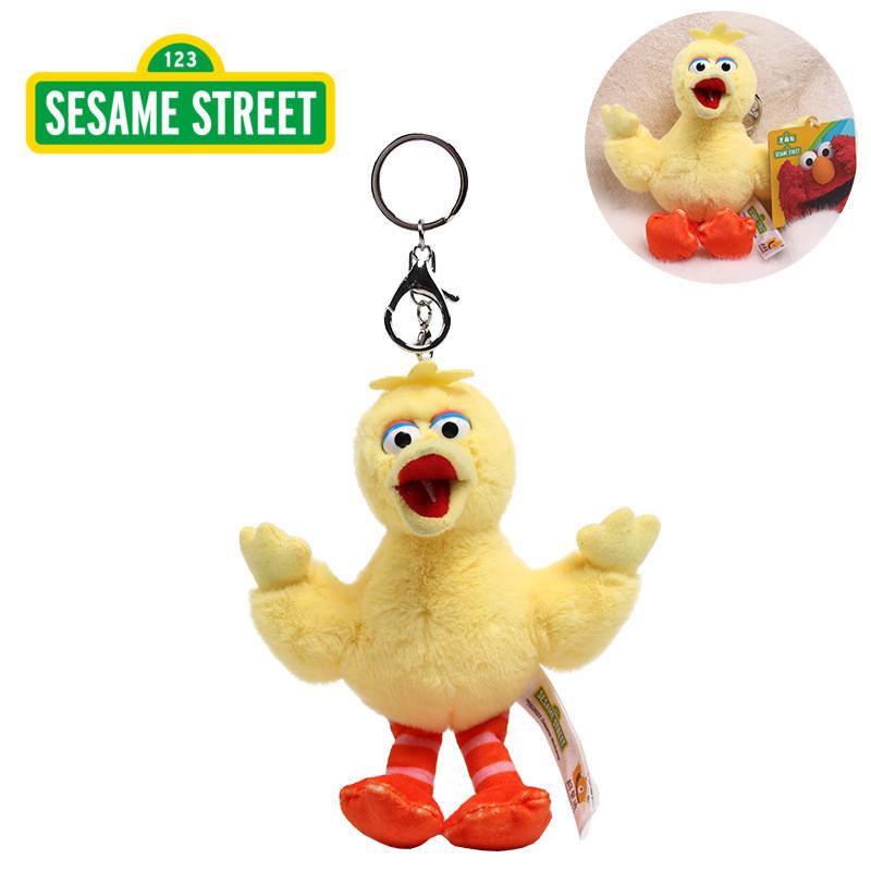 

Sesame Street Plush Toy Backpack Keychain Pendant Cartoon Animals Doll Fill жёлтый
