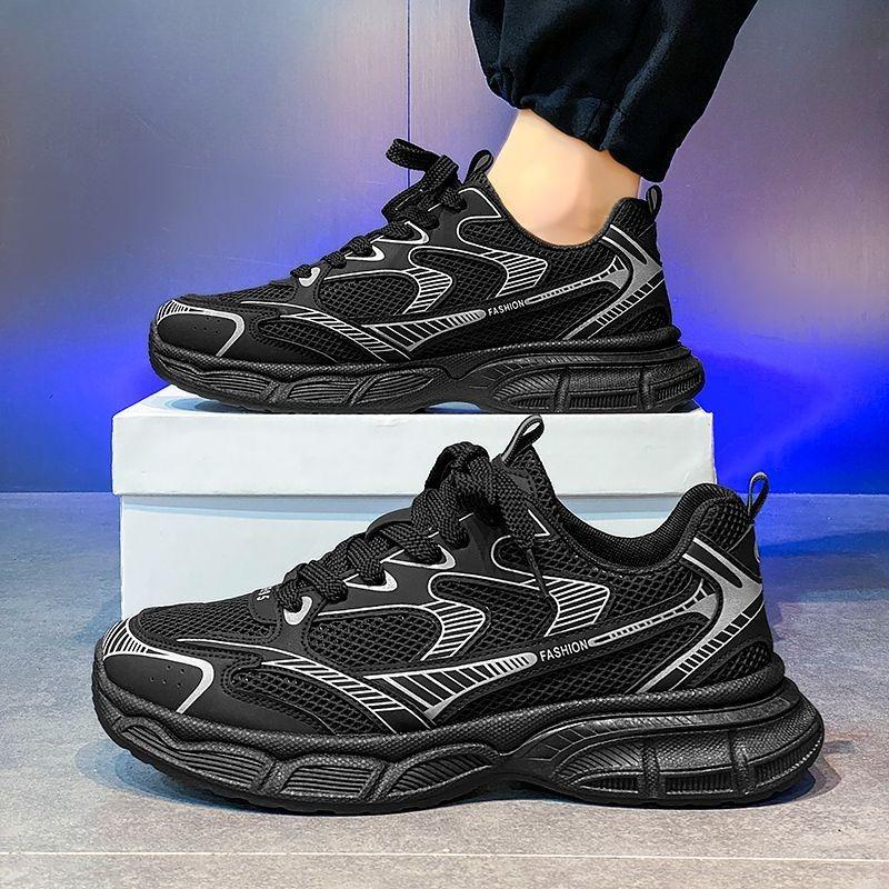 Fashion Gray Mesh Upper Sports Shoes for Men Cushioned Insole Light HikingTrekking Cheap Liquidation Jump Stylish Gym Man Casual Sneaker