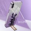 For iPhone XS Max Pull-out Kickstand Phone Cover Fall Protection Rabbit Case