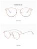 81565 Women's Fashionable Anti-Blue Light Oval Metal Frame Glasses
