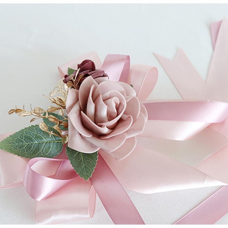 Elegant Wedding Car Door Handle Ribbon Decorations Door Handle Flower Bowknot Decoration for Wedding Car and Venues