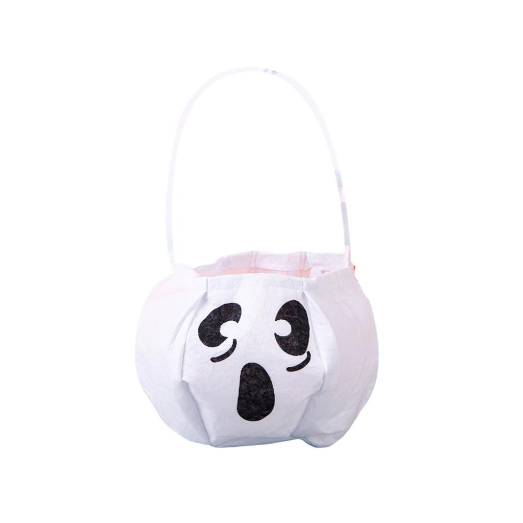 Halloween -or- Bags for Kids - Pumpkin Shaped Non-Woven Fabric Handheld Candy Bags for Party Storage