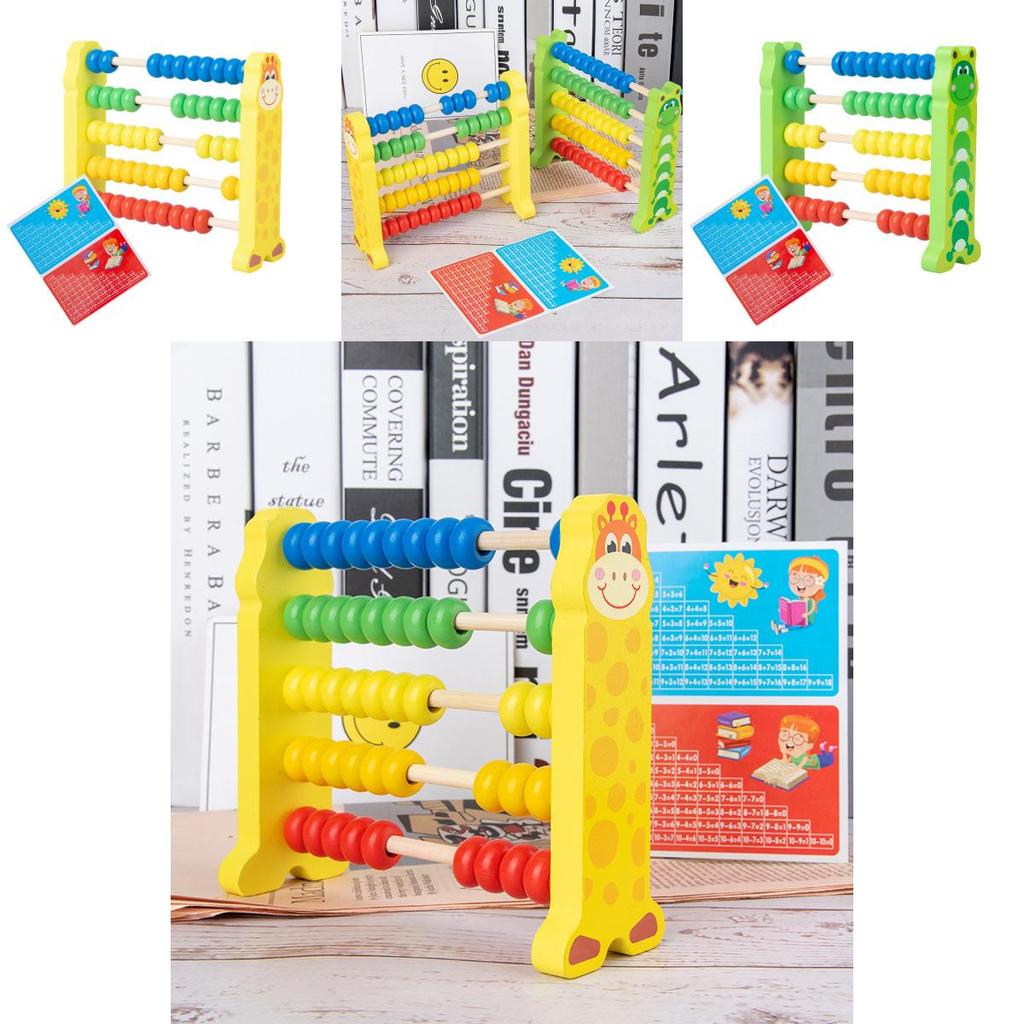 Wooden 5level Counting Frame For Early Math Skills With Handeye Coordination For Kindergarten And First Grade Students