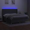 VidaXL Sommier à Lattes de Lit avec Matelas et LED, Lit Rembourré, Lit Double, Lit Adulte de Chambre à Coucher Intérieur, 3138974