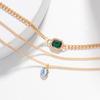 Crystal Gemstone Necklace Niche High-end Design Jewelry Women's Summer Necklace Snake Necklace