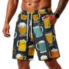Pantalones Cortos de Capa Holgados para Hombre con Bolsillos, Pantalones Cortos Ligeros de Entrenamiento para Gimnasio, Playa y