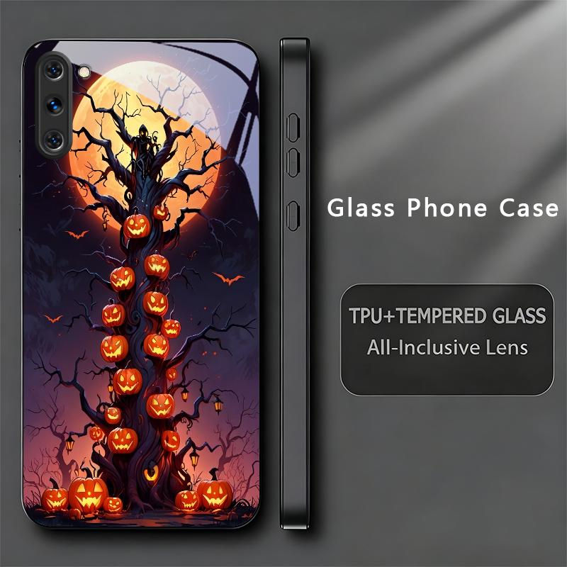 Halloween Pumpkin Black Phone Case For Samsung Galaxy Note 10 20 A06 A07 A12 A13 A14 A15 A16 A17 A22 A23 A24 A25 A26 Glass Cover